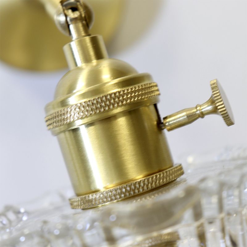 Golden Metallic Lighting Contemporary Glass Wall Light for Dining Room