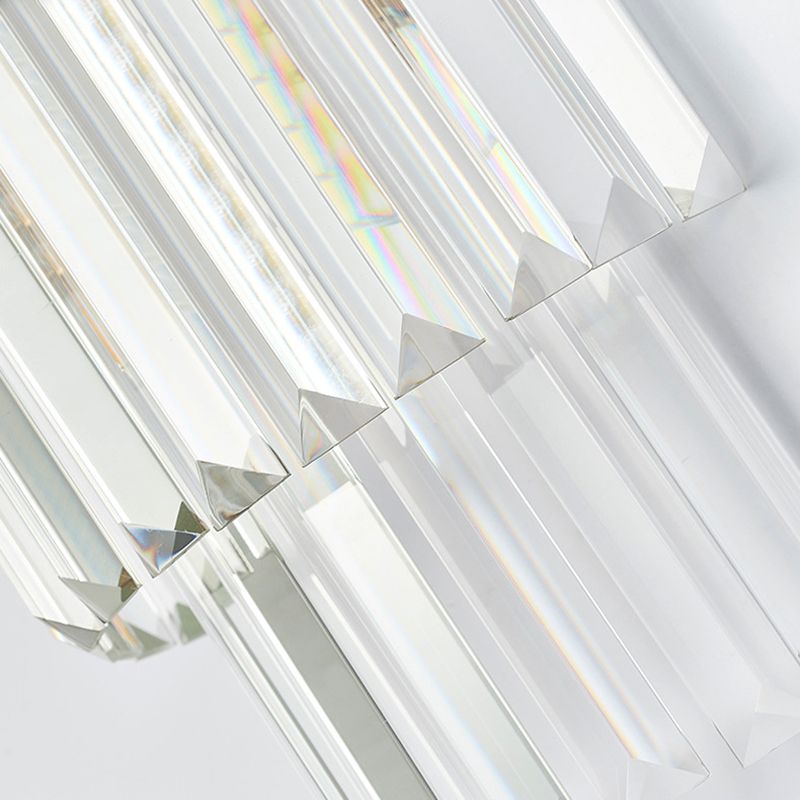 Cilinder Wandverlichting Modernistisch helder kristal 2 Lichten gouden sconce lamp voor woonkamer, 18 "/21,5" Hoogte