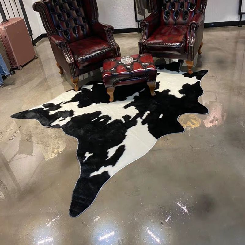 Mehrfarbiger, einzigartiger Teppich, Acryl-Teppich mit Tierhautmuster, pflegeleichter, maschinenwaschbarer Teppich zur Dekoration