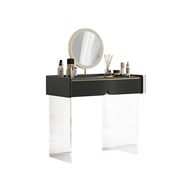 Contemporary 3 Drawer Makeup Vanity Set Black Vanity Dressing Table