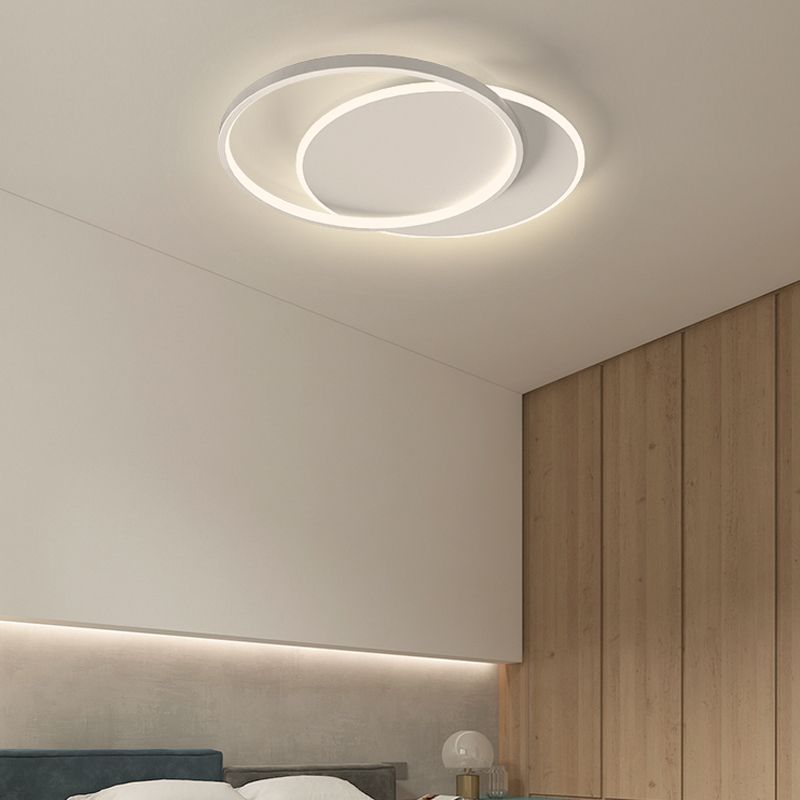 White Simplicity Flush Mount Lighting LED Flush Mounted Ceiling Lights for Dining Room