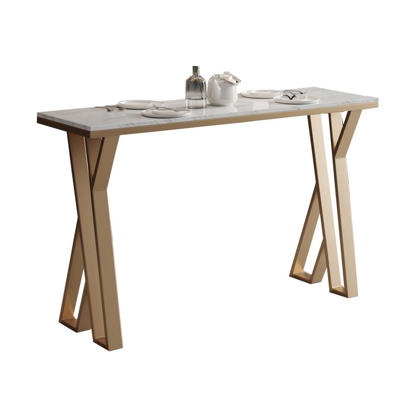 1/3/5 Pieces Bar Stool and Table Set, Glam and Rectangular for Dining Room