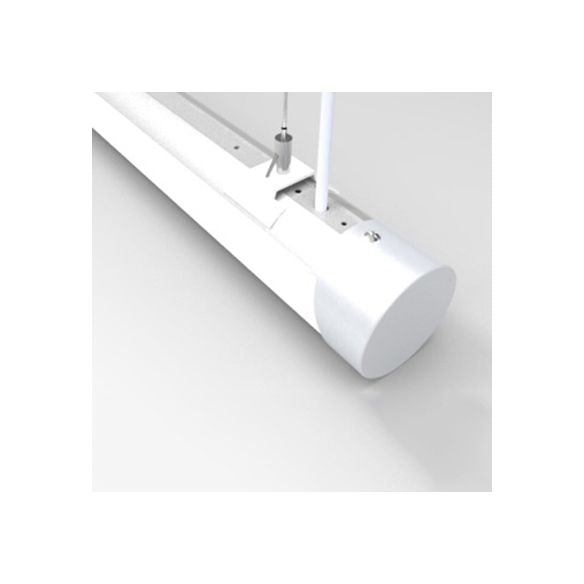 Silver Tube Suspension Lamp Modern Led Metal Hanging Ceiling Pendant Light in White/Warm/Natural Light