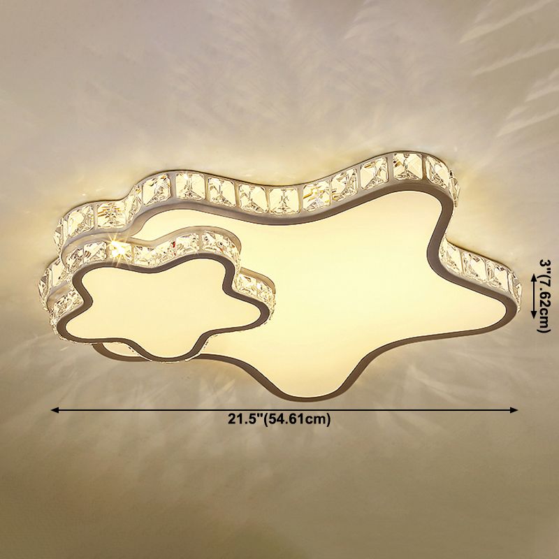 Kristallgeometrische LED-Unterputzleuchte im modernen Luxus-Stil aus Edelstahl für Schlafzimmer