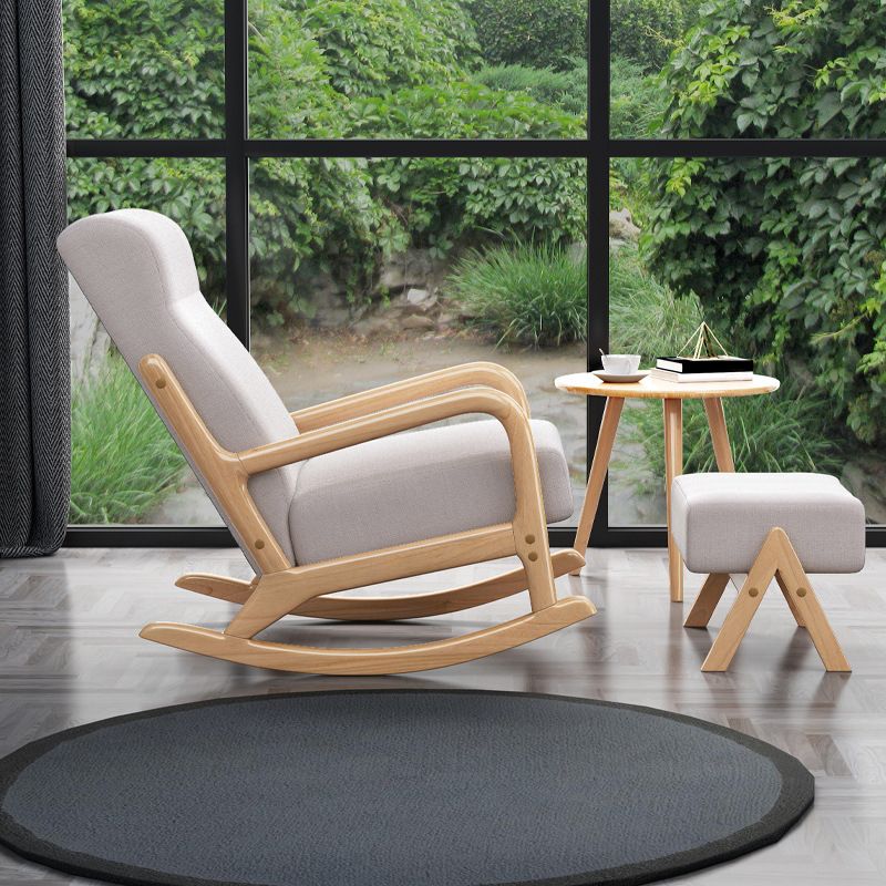 Modern Style Leisure Lounge Rocking Chair in Wooden Lazy Chair