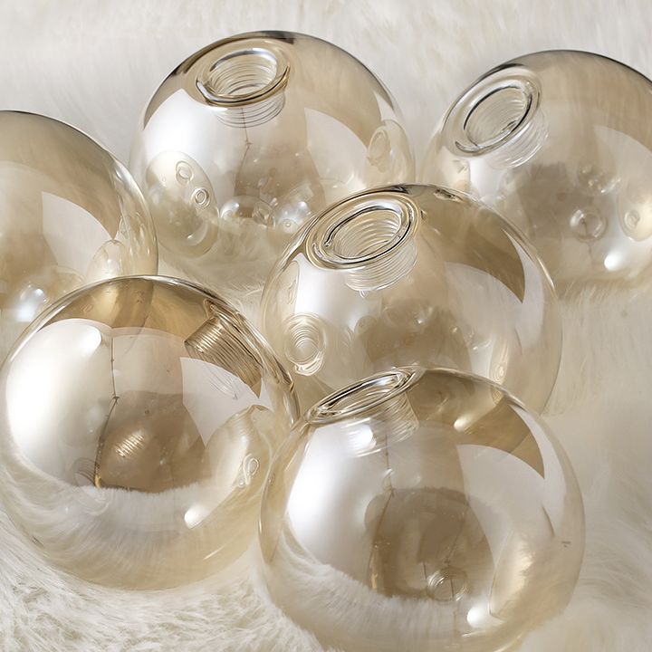 Kugelförmiger Esszimmer hängende Kronleuchterglas-LED Moderne Kronleuchter-Beleuchtung in Bernstein