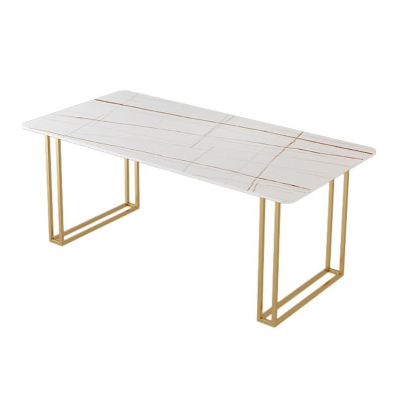 Mesa de comedor con pedestal doble, muebles rectangulares de lujo tradicionales