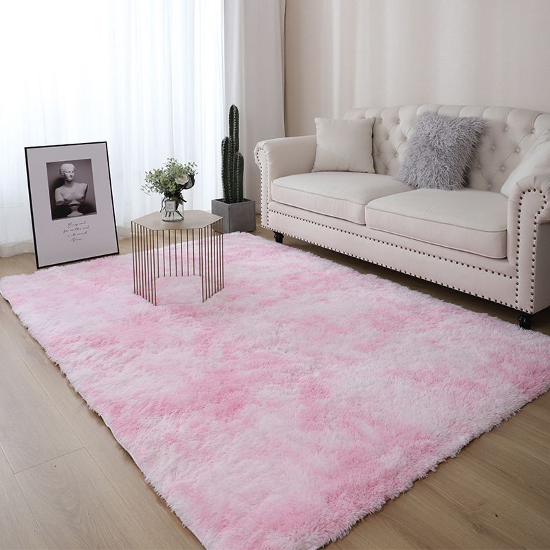 Dark Coffee Casual Rug Polyester Solid Color Rug Washable Rug for Living Room