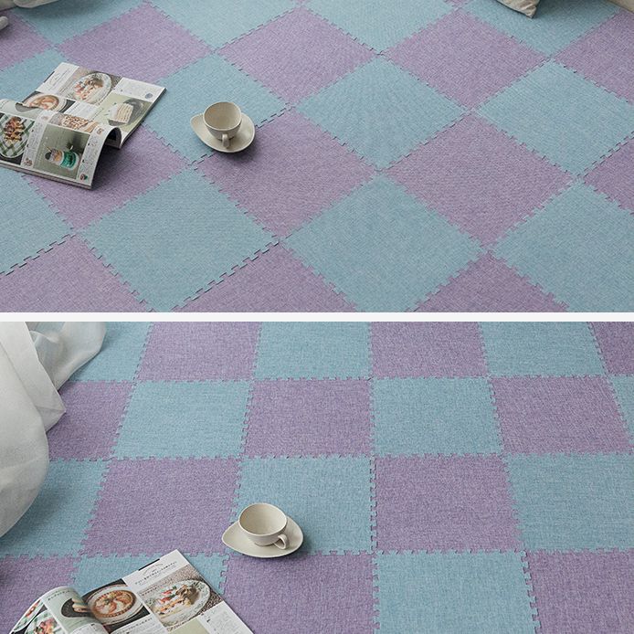 Carpet Tile Fade Resistant Non-Skid Solid Color Interlocking Carpet Tile Living Room