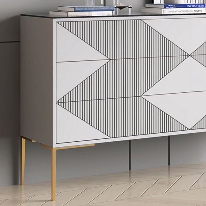 15.6-inch Width Storage Chest Classic Glam Stone Storage Chest Dresser