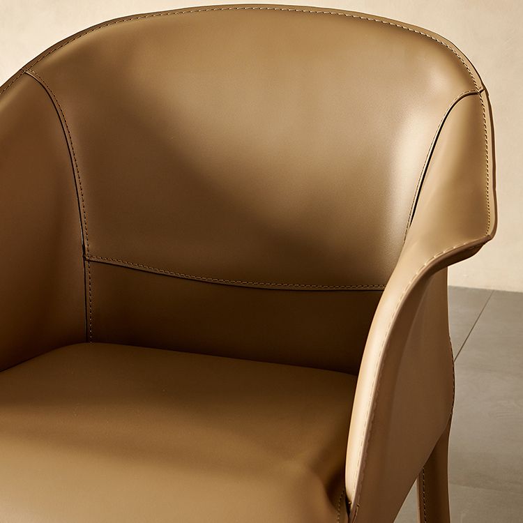 Faux Leather Dining Arm Chair Contemporary Dining and Accent Chairs