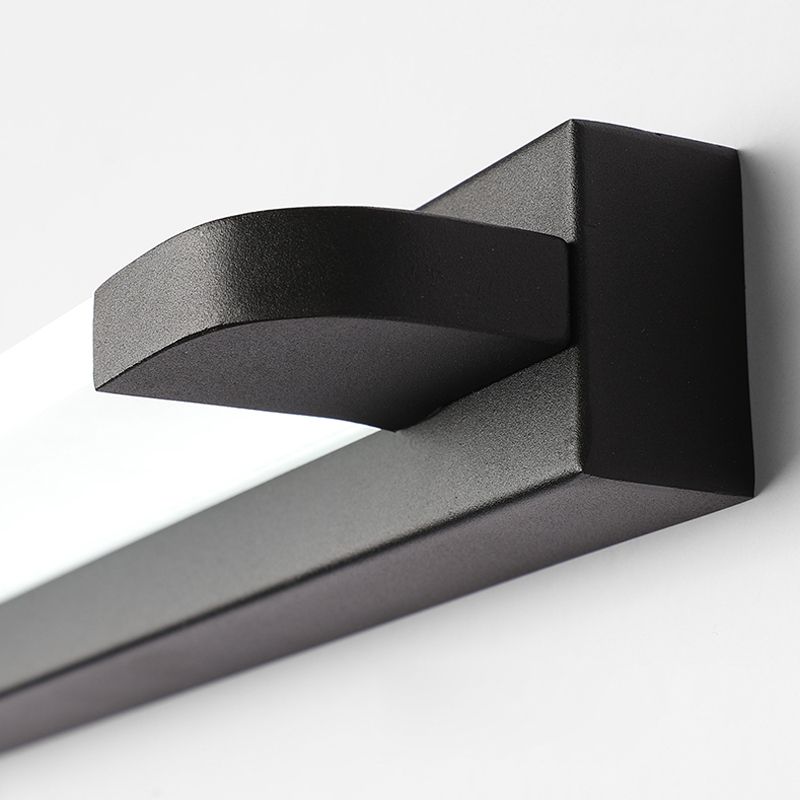 18"/21.5" Wide Slim Vanity Lighting Modern Style Metal Warm/White Lighting LED Black/White Sconce Light for Bathroom