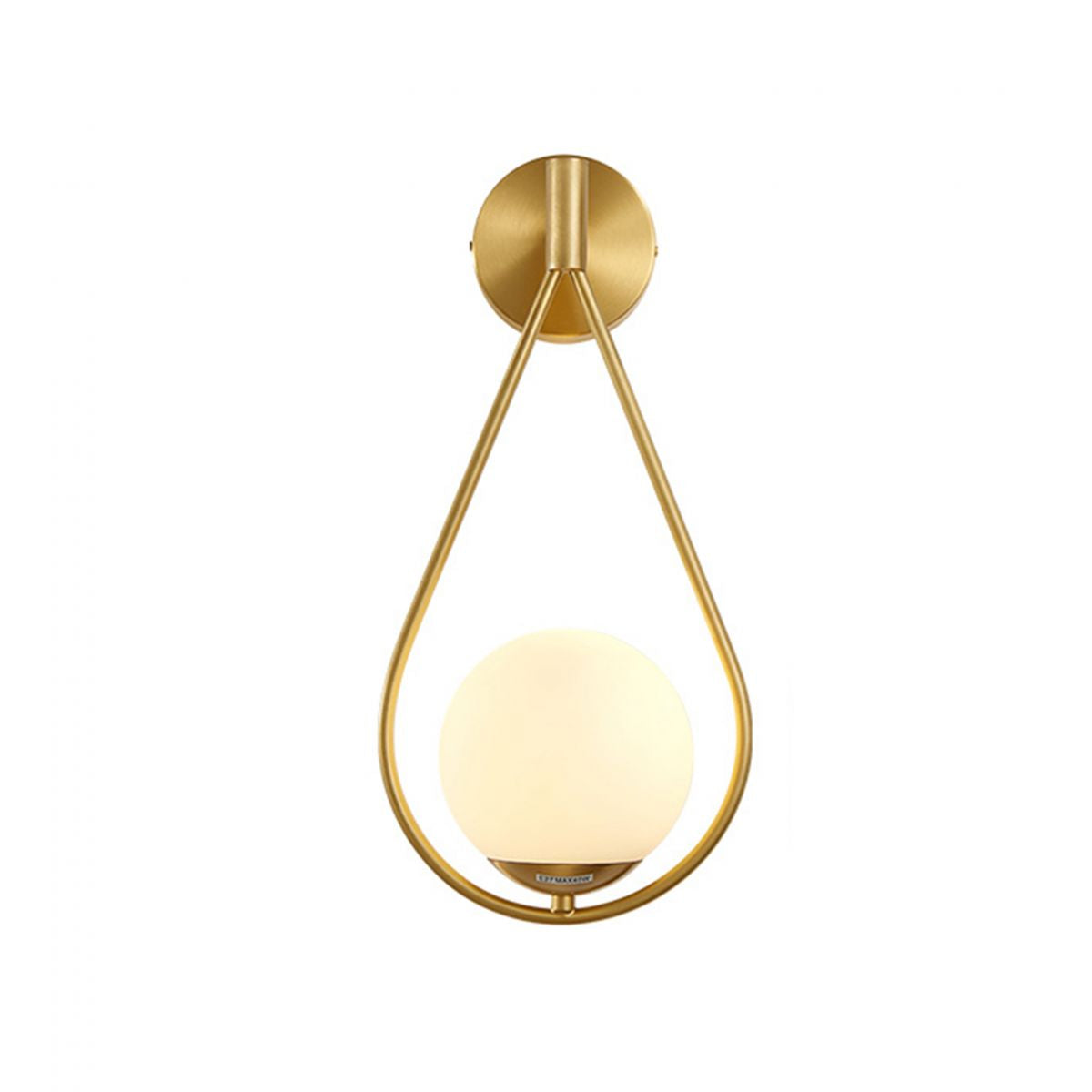 Nordische Wandbeleuchtung GOLD GOLD TREARDROP WALL Leuchtenbeleuchtung mit Glasschatten