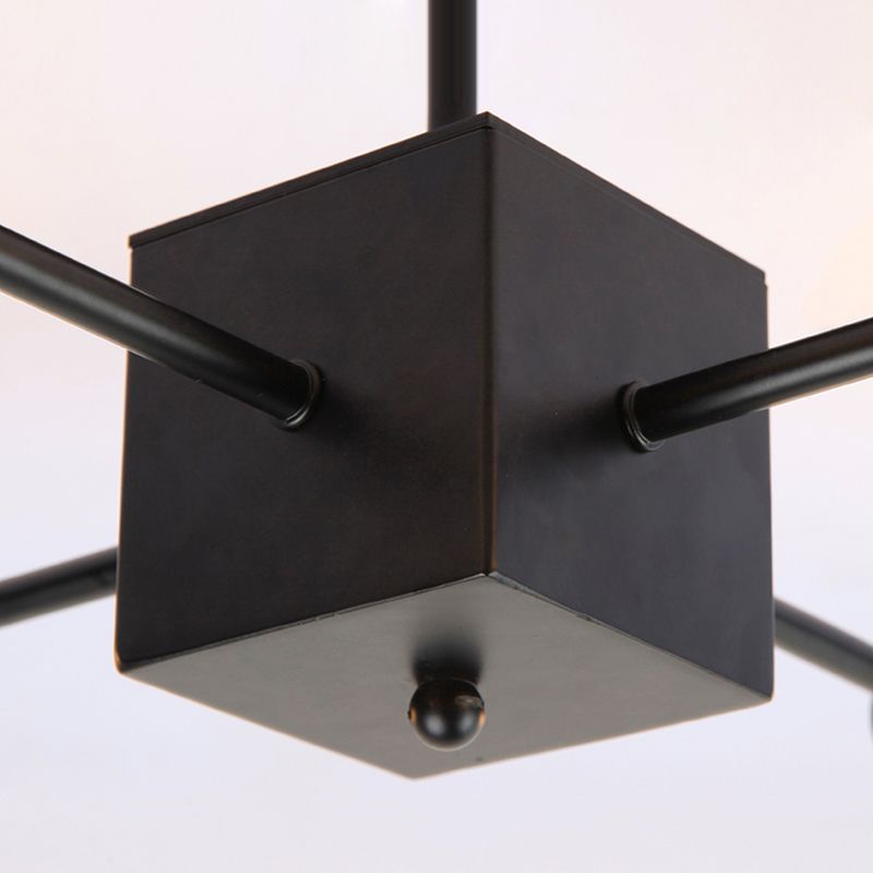 Eenvoudige Lineaire Semi Ceiling Mount Licht Metallic Zwart Plafond Lamp voor Studie Kamer Slaapkamer