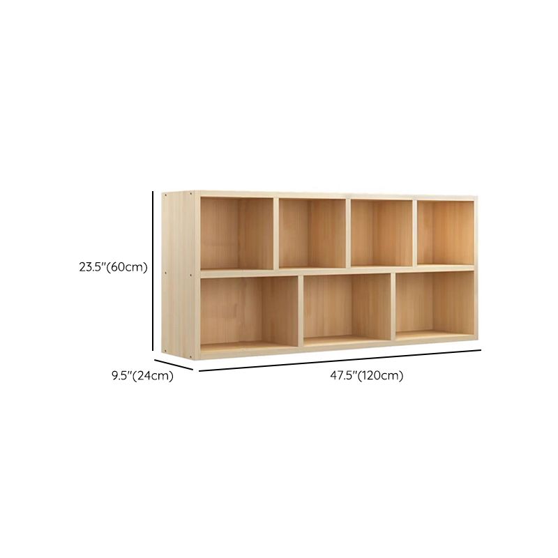Contemporary Wooden Bookshelf Geometric Shelf Bookcase for Home Office