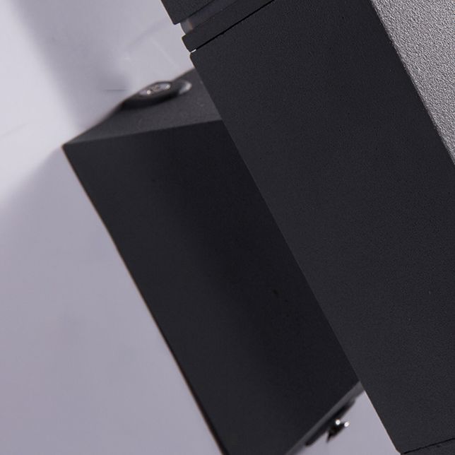 Quadratische Form Metallwandbeleuchtung moderne Multi -Leuchten -Wandmontagebeleuchtung in Schwarz