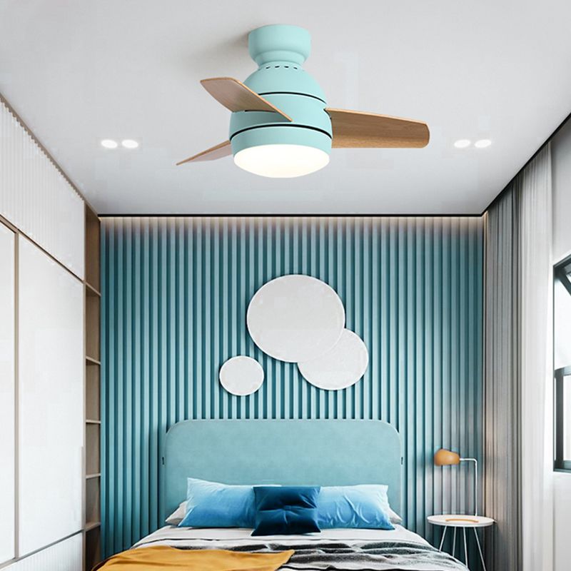 Metal Ceiling Fan Lighting Modern Style 1 Light Ceiling Fan Lamp for Living Room