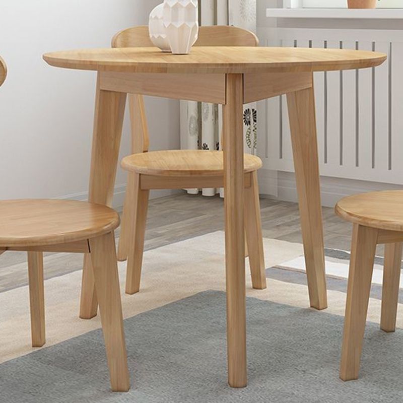 Modern Brown in Pine Dinning Table Round Dining Table for Kitchen