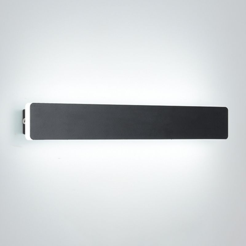 Metall lineare Formwandlicht moderne 1 leichte Wandmontageleuchte in Schwarz