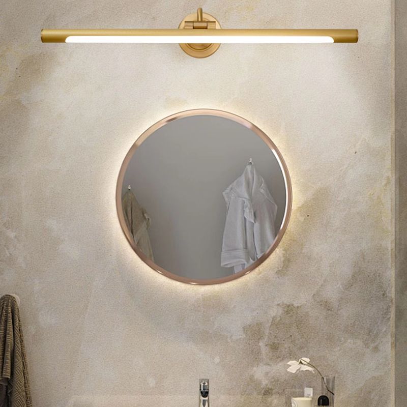 Metal Linear Shade Wall Sconce Modern Style Modern Single Mirror Specchio Apparecchiatura da parete