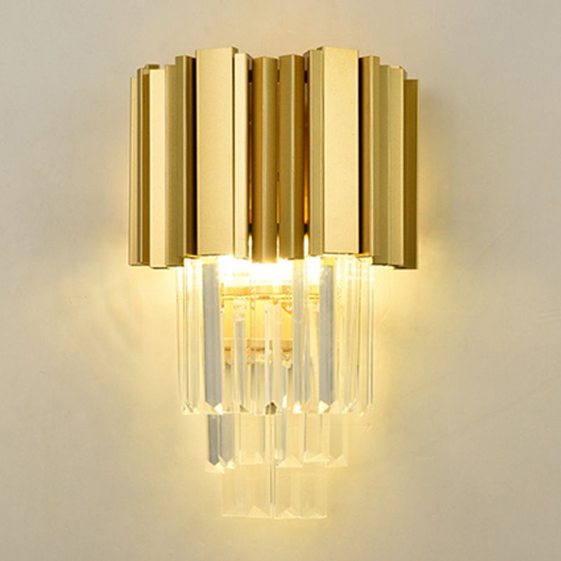 Post-Modern Wall Sconce Metal Sconce Lighting in Gold for Living Room