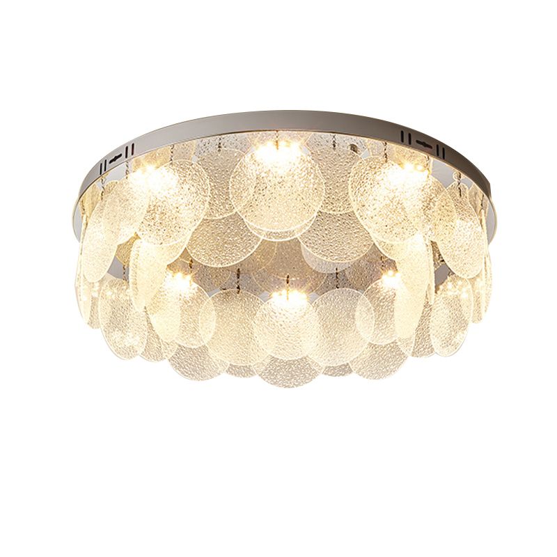 Single Modernism Chrome Flush Mount Lighting LED Ceiling Light for Bedroom
