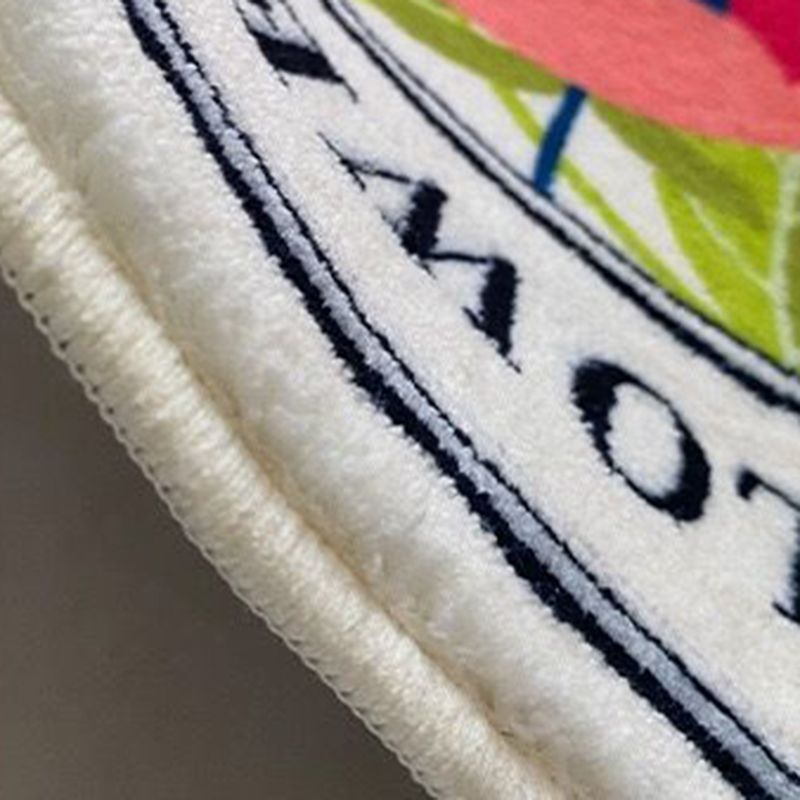 Orange Modern Carpet Polyester Color Block Carpet Stain Resistant Carpet for Living Room