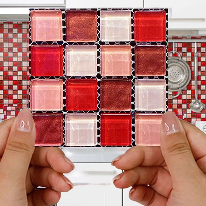 Mosaic Tile Peel and Stick Tile Plastic Waterproof Peel & Stick Mosaic Tile