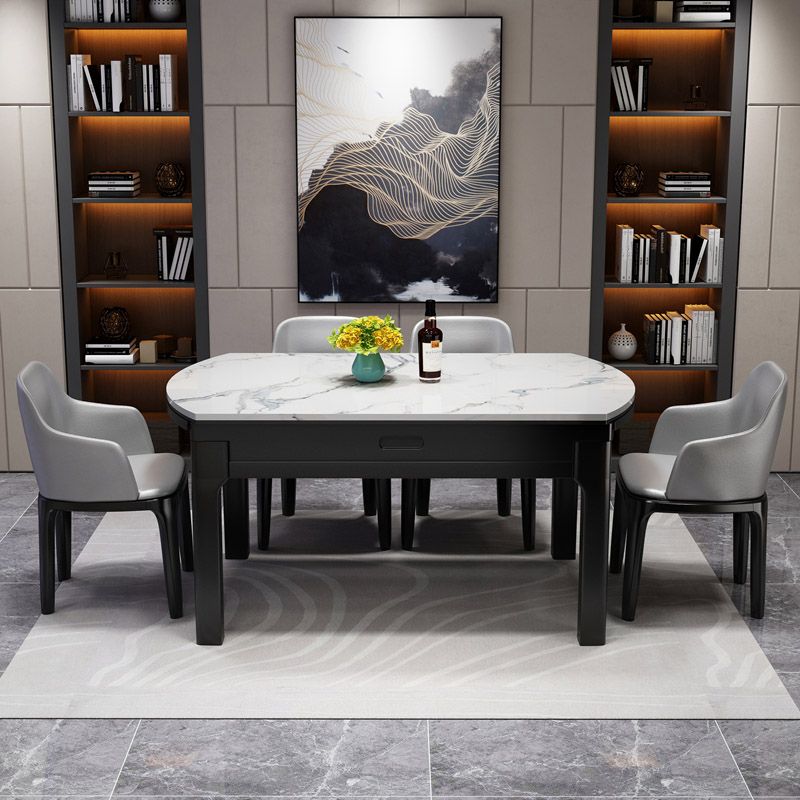 4 Legs Contemporary Dining Room Table Solid Wood Dining Site Table