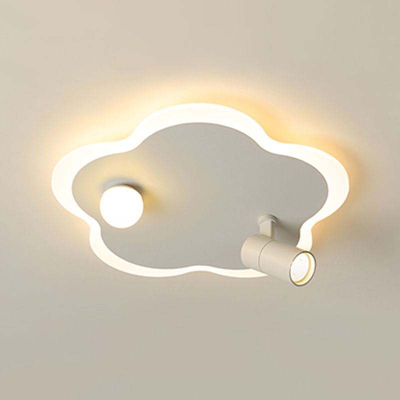 Lampada da soffitto bianca a forma di fiore Lampada da soffitto a LED con faretti