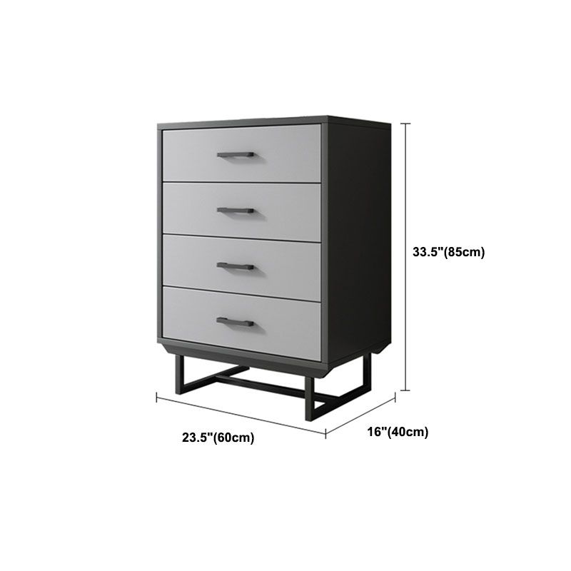 Glam Vertical Storage Chest Bedroom Wooden Chest with Drawers