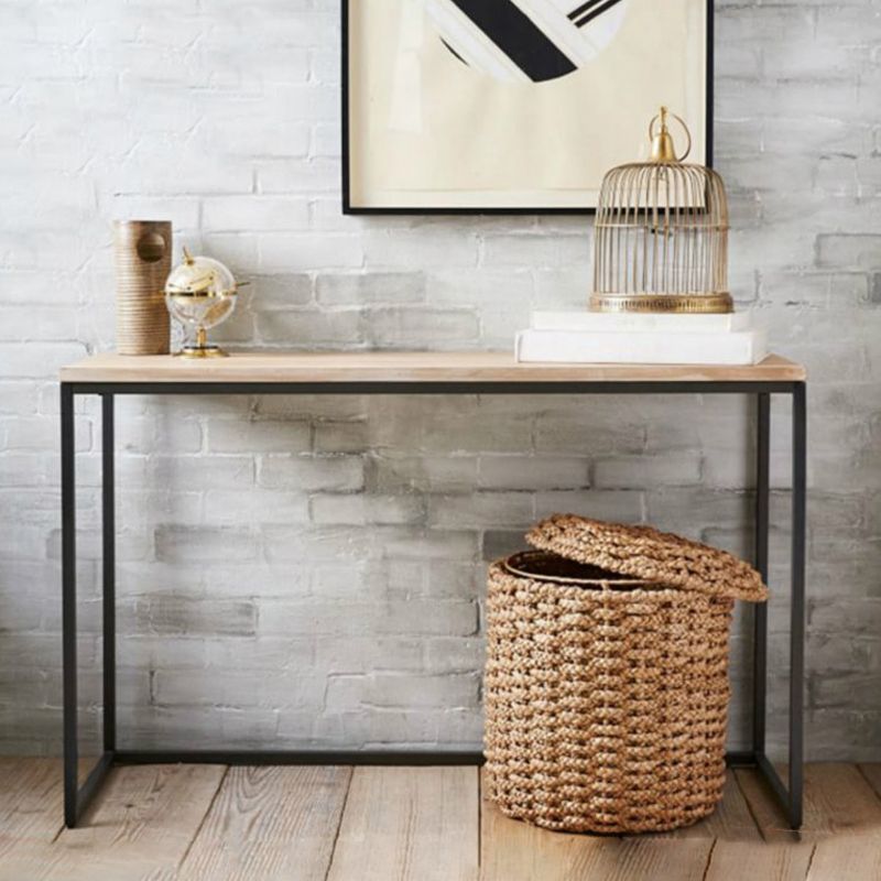 Metal Contemporary Console Table 31.5" H Rectangle End Table