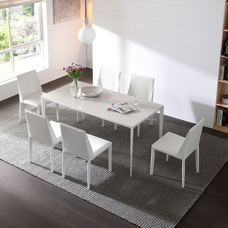 Industrial Sintered Stone Table 4 Legs Base Rectangle Table for Home