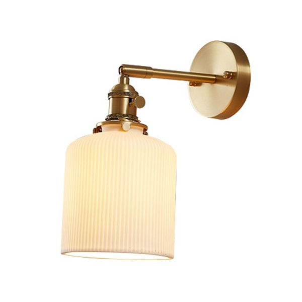 Cylinder Wall Lighting Fixtures copper Modern Style 1 Light Wall Mounted Light Fixture