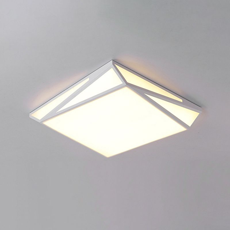 Place blanche / Boîte rectangulaire Plafond ébullition Voyant simple Acrylique Flushmount Lighting for Guest Room