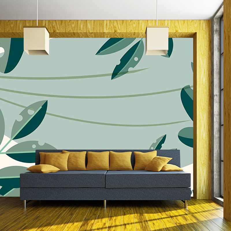 Tropical plants Mural Decorative Mildew Resistant Wall Covering