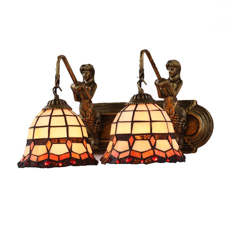 Nordic Style Iron Vanity Light Mermaid Shape Vanity Lamp for Shower Room