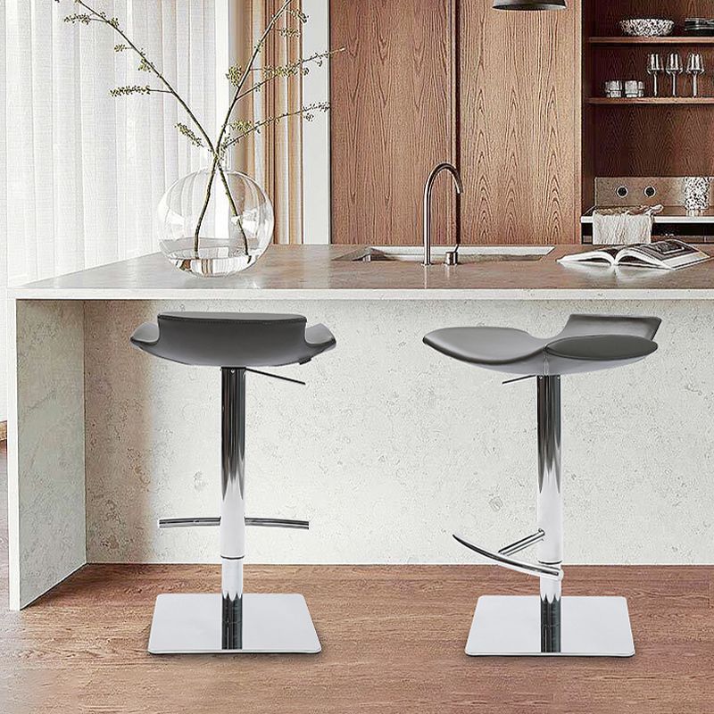 Industrial Style Bar Stool Leather Adjustable Counter Stool for Bristol