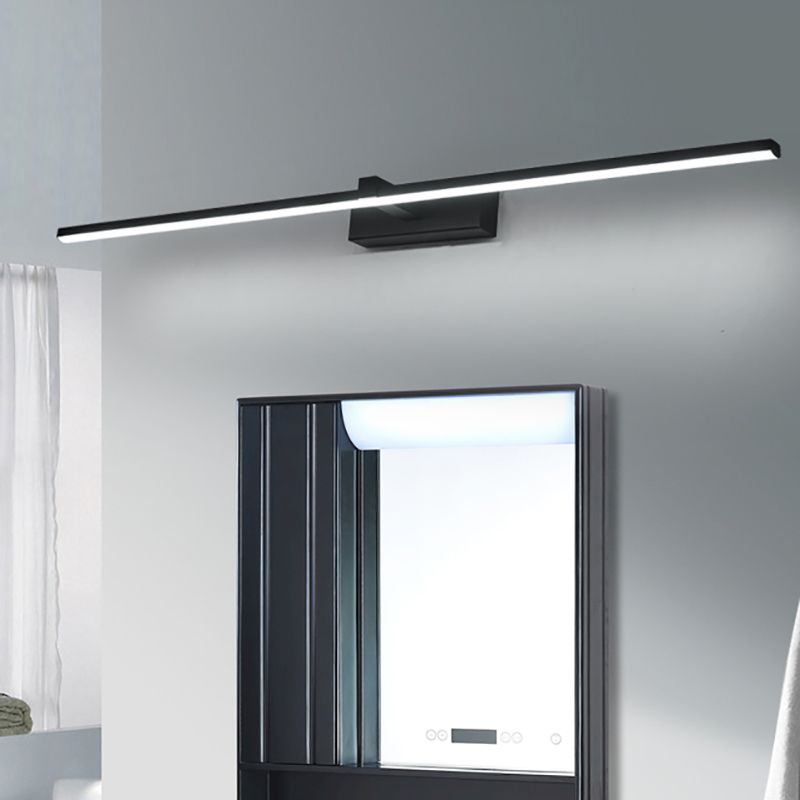 Lampade per pareti di vanità a LED nero Light MODER MODER MODER MODERA ANTERIORE con tonalità silicone