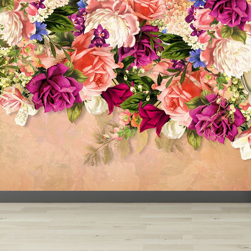 Beautiful Blooming Flower Mural Wallpaper for Girls Bedroom, Purple, Made to Measure