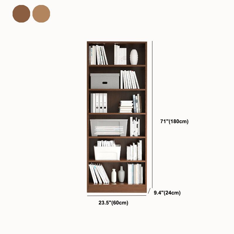 9.5"W Modern Wood Bookshelf Rectangular Shelves Bookcase for Living Room