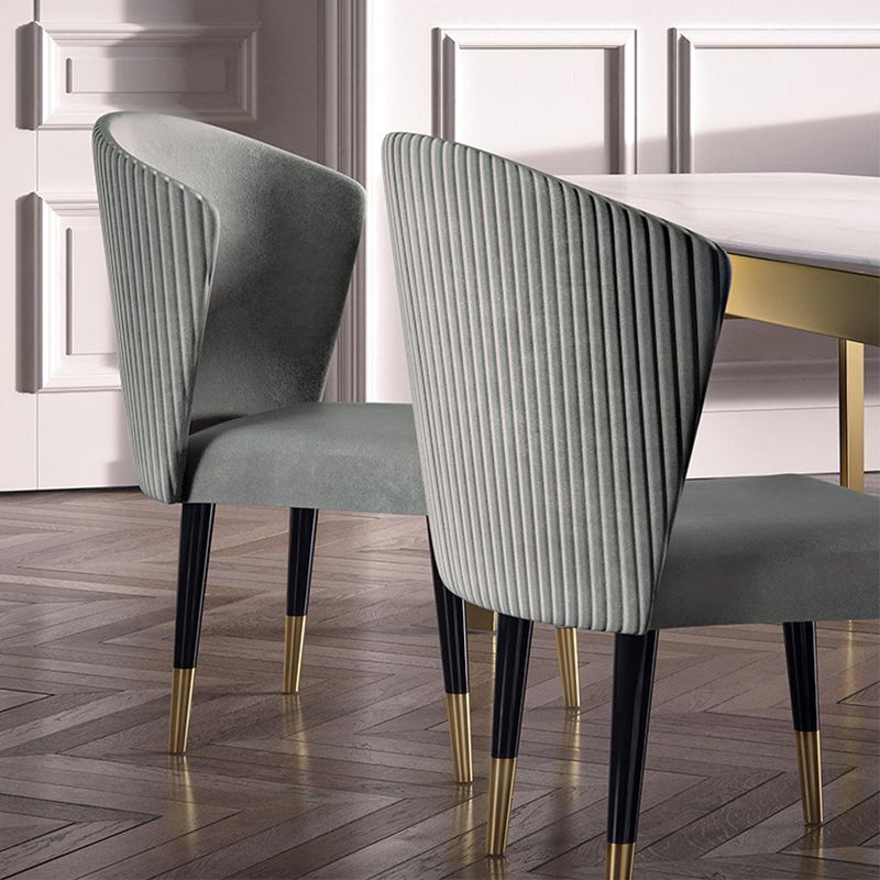 Glam Parsons Armless Dining Chairs Upholstered Dining Side Chair