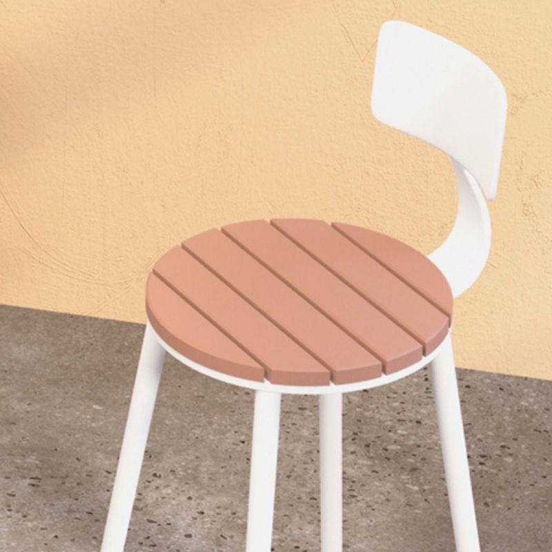 Metal Indoor/ Outdoor Counter Stools Modern Round Armless Bar Stool