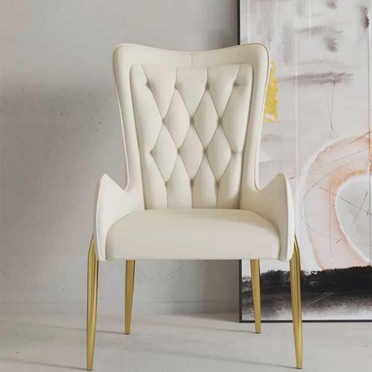 Fauteuils de salle à manger en métal de Style nordique, chaise latérale à oreilles pour usage domestique