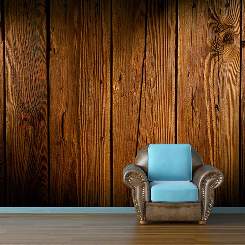 Wood Grain Customized Contemporary Mural Mildew Resistant for Living Room Decoration