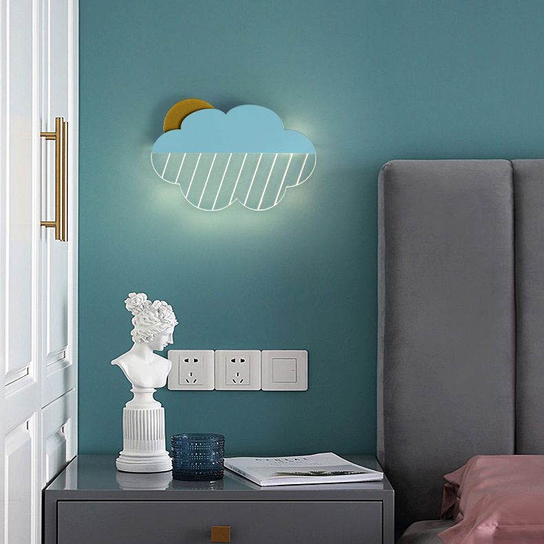 Metal Cloud Wall Lighting Fixtures Modern Style 1 Light Wall Lamps
