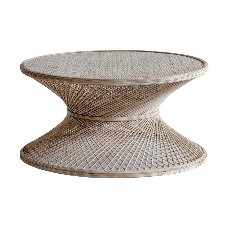 Rustic Corner Table Round Pedestal Distressed Accent Side Table