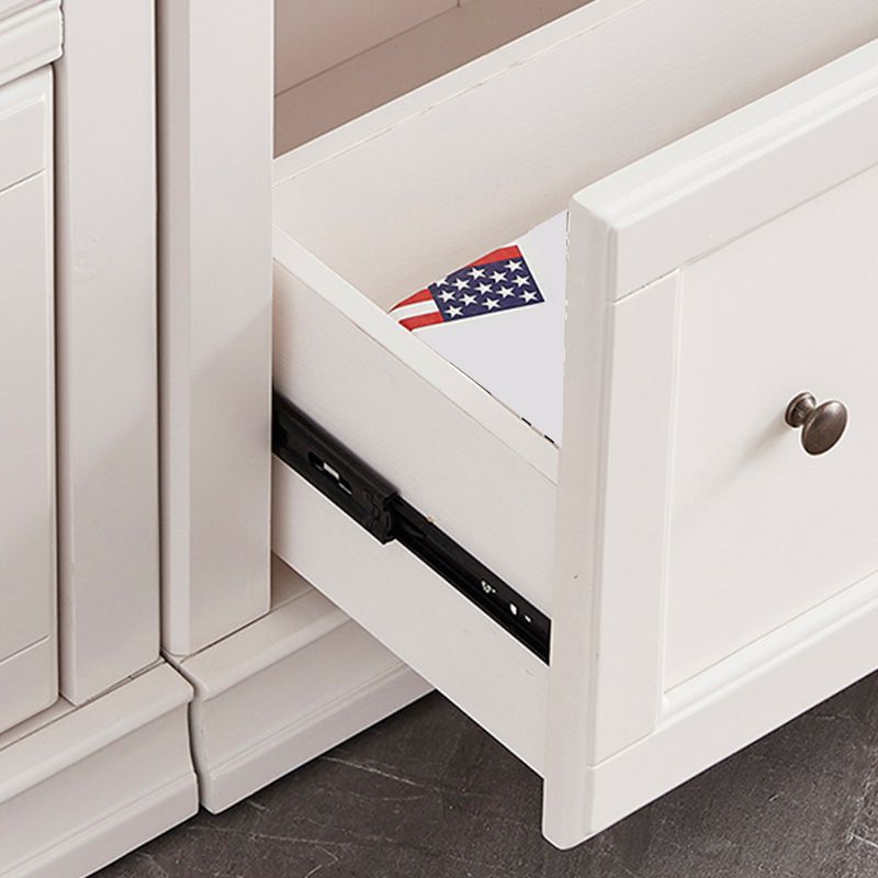 Contemporary Bookshelf With Doors Vertical Bookcase for Office Use