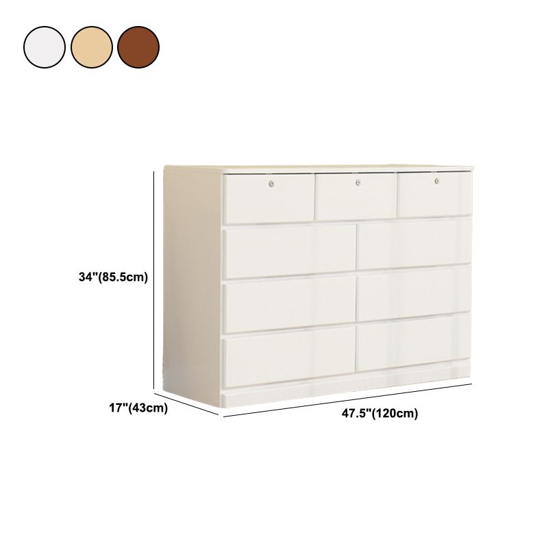 Contemporary Storage Chest Wood Storage Chest Dresser 15.7" W