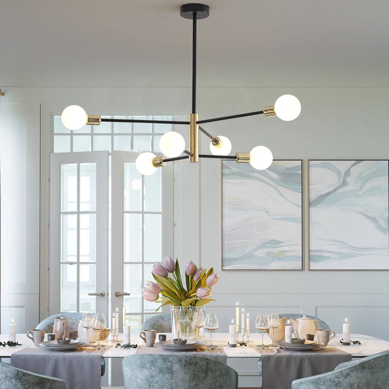 Lustre de style moderne industriel metal salon de plafond